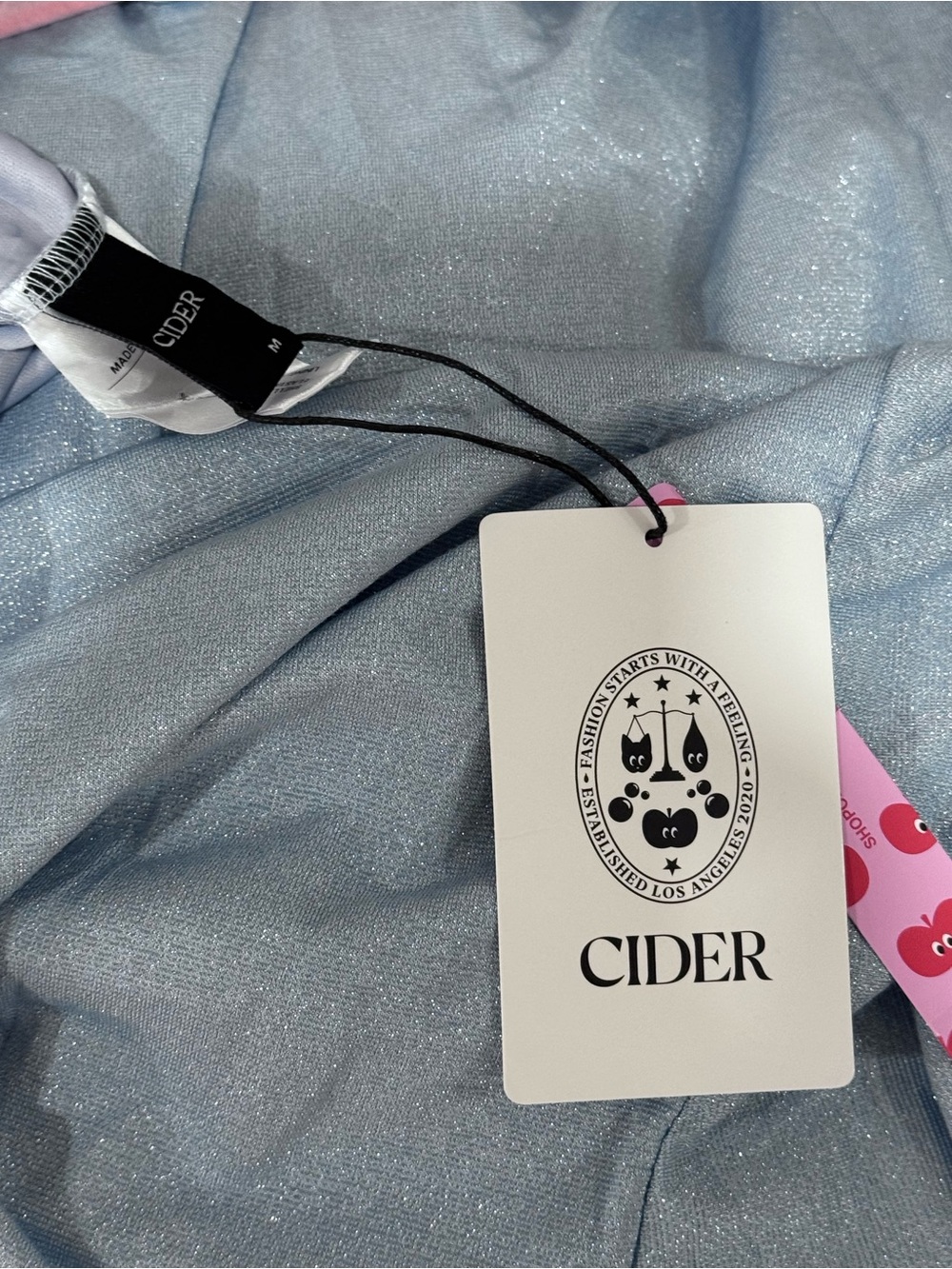 CIDER NWT TIE BACK RUFFLE DRESS MEDIUM - Picture 5 of 7